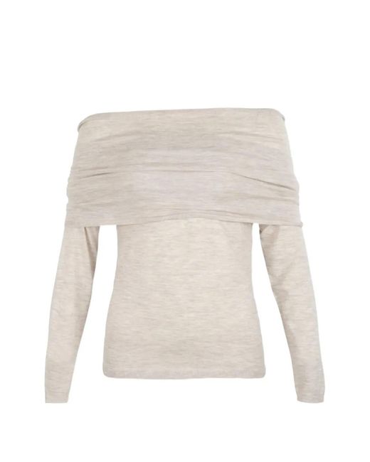 Max Mara White Off-Shoulder Sweater