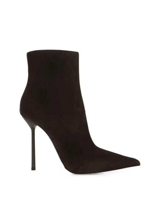 Le Silla Black Pointed-Toe Stiletto Boots