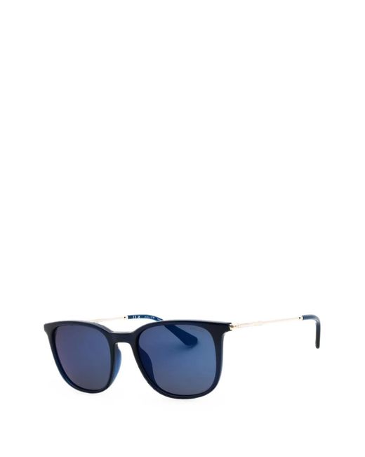 Police Blue Rectangle-Frame Sunglasses for men