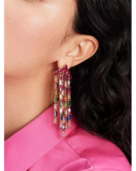 Kate Spade フリンジ ピアス Red