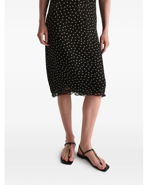 Dorothee Schumacher Black Dancing Dots Midi Dress