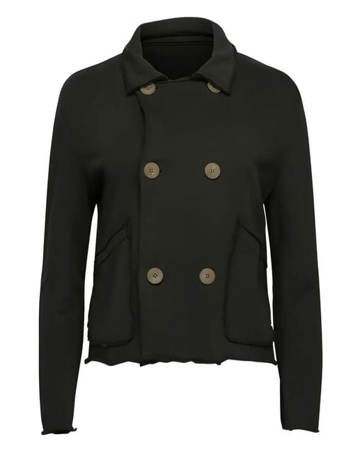 Frank & Eileen Black Button-Up Cropped Jacket