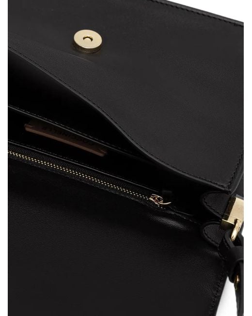 Coccinelle Black Logo-Plaque Shoulder Bag