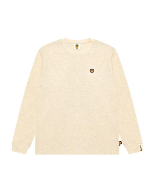 A Bathing Ape Natural Logo-Patch T-Shirt