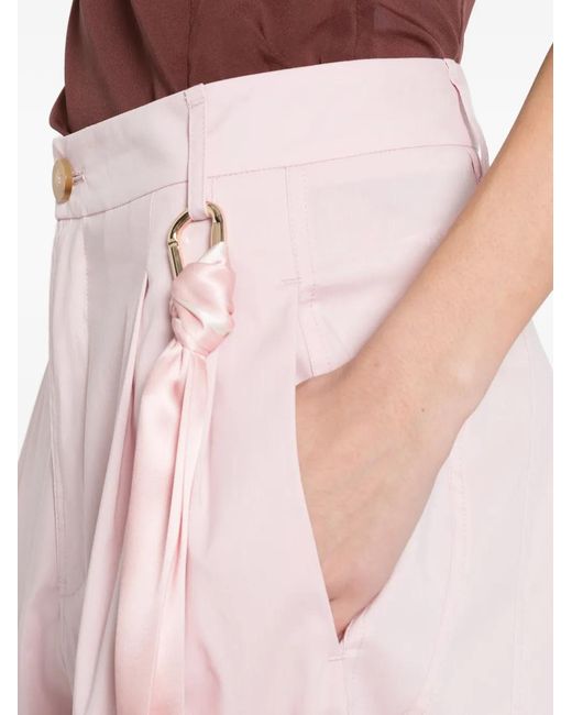 DARKPARK Pink Ring-Detail Trousers