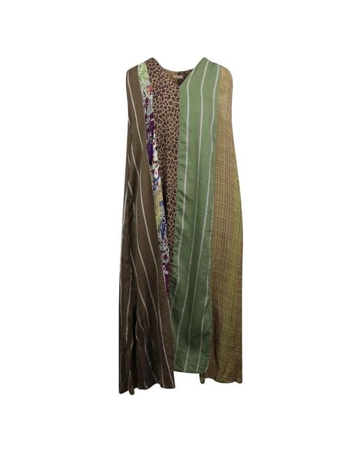 Vestido Crazy Patchwork Lamp Kapital de color Green