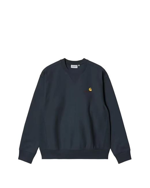 Carhartt Blue American Script Logo Sweatshirt for men
