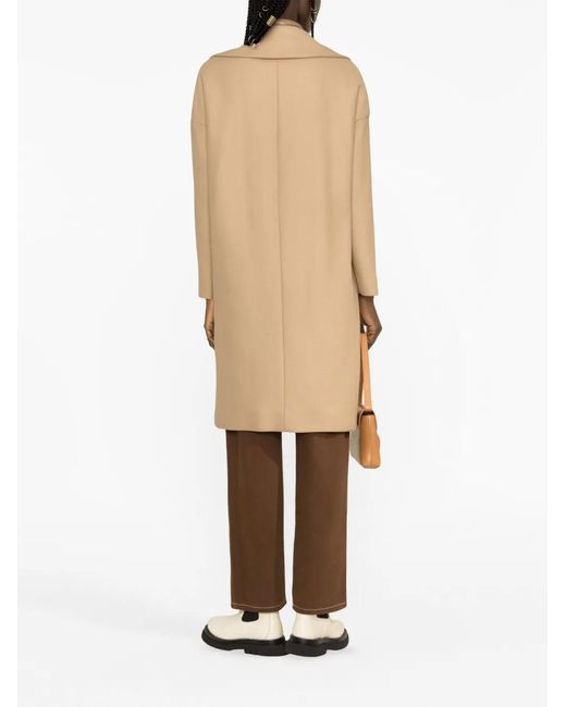 Herno Natural Padded-Collar Single-Breasted Coat