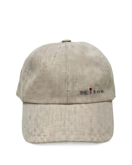Kiton Natural Logo-Embroidered Baseball Cap for men