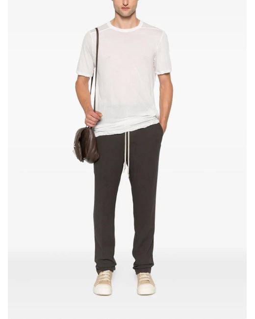Rick Owens Gray Virgin Wool Track Pants for men