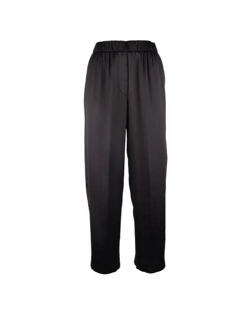 Peserico Blue Pantalon À Taille Élastiquée