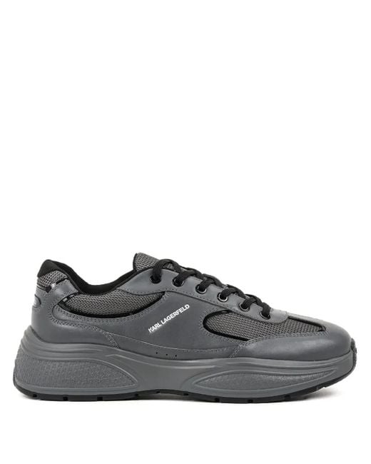 Karl Lagerfeld Chunky Sneakers Met Mesh Vlakken in het Gray voor heren
