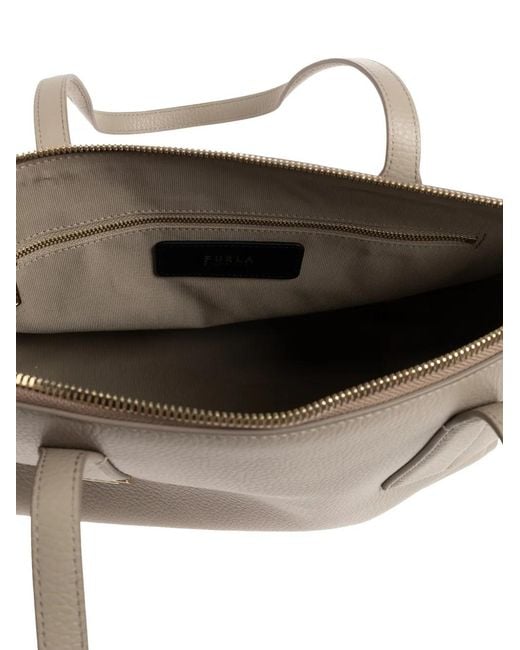 Furla Natural Medium Olivia Leather Tote Bag