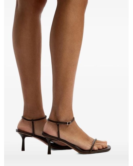12 STOREEZ Brown 60Mm Ankle-Strap Leather Sandals