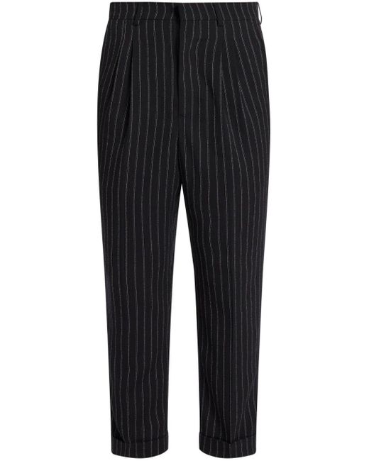 AMI Black Tapered-leg Tailored Trousers for men