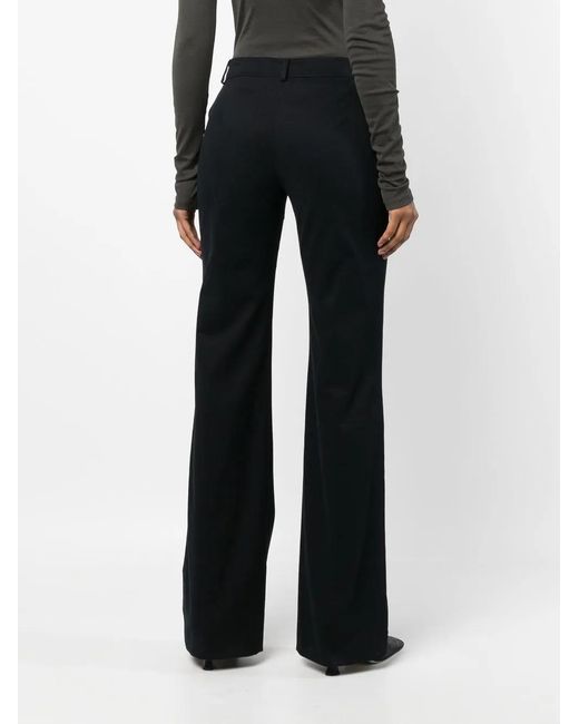Alberta Ferretti Black Flared Wide-Leg Trousers
