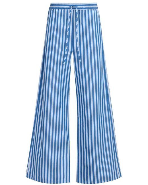 Pantalones anchos a rayas Marni de color Blue