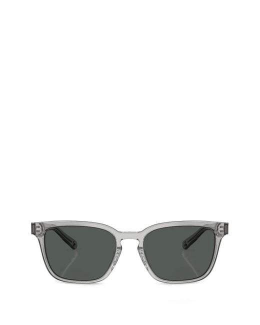 Brooks Brothers Gray Rectangle-Frame Sunglasses for men