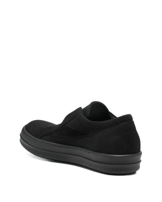 Rick Owens Black Slip-On Sneakers for men