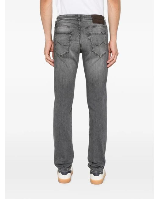 Jacob Cohen Gray Five-Pocket Jeans for men