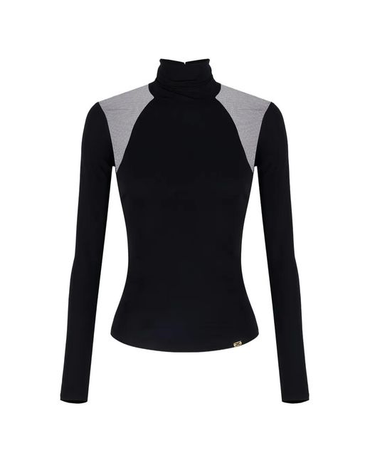 Elisabetta Franchi Blue Long-Sleeved Top