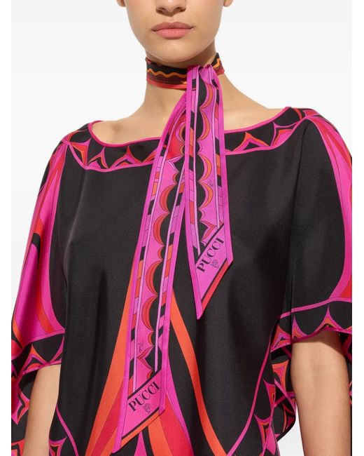 Emilio Pucci Pink Silk Scarf