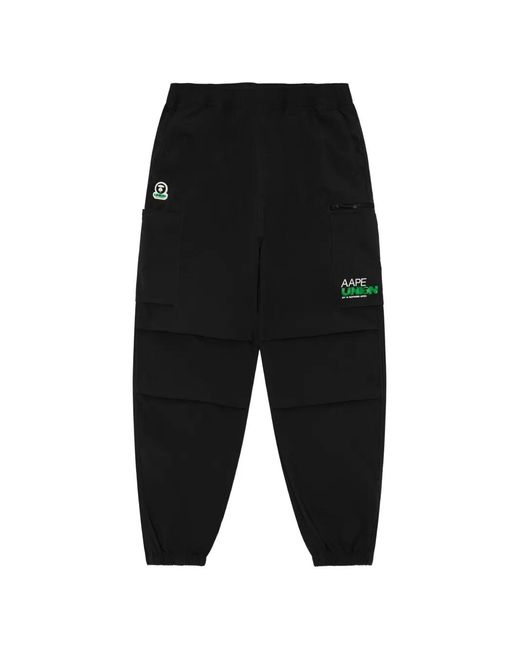 Aape By A Bathing Ape メンズ ブラック ロゴ カーゴパンツ 【公式通販】