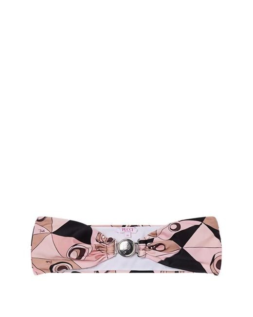 Emilio Pucci Pink Occhi Print Bikini Top