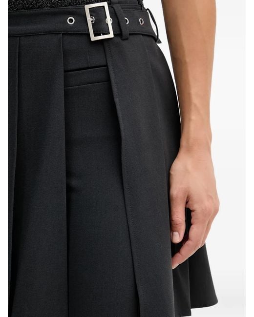 Sisley Black Panel-Detail Trousers