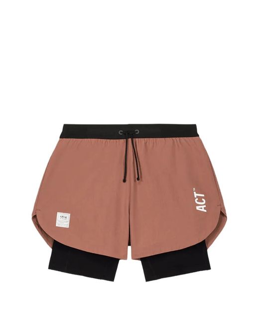 ACT Running White Shelllight 2-In-1 Layered Shorts for men