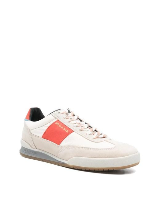 Paul Smith Pink Dover Suede-Panel Sneakers for men