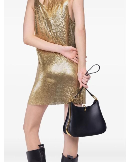 Rabanne Natural Chainmail-Embellished Mini Dress
