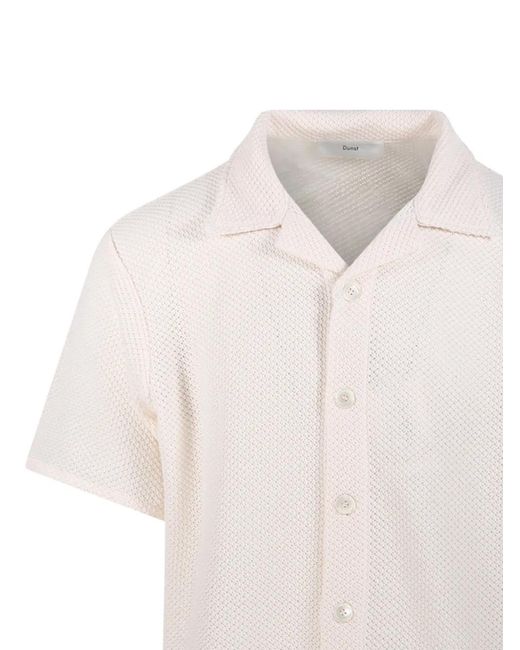 DUNST White Buttoned Short-Sleeve Shirt for men