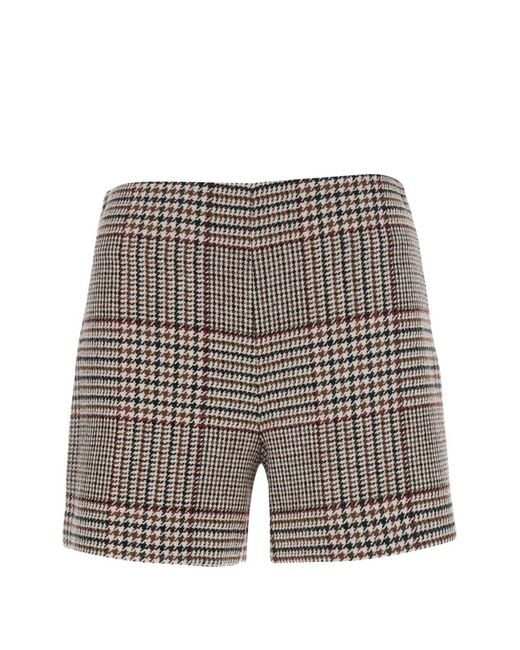FEDERICA TOSI Gray Check-Pattern Shorts