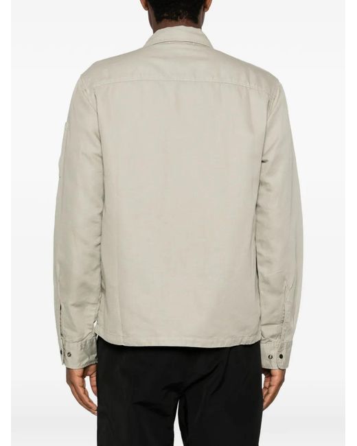 C P Company White Lens Zip Overshirt for men