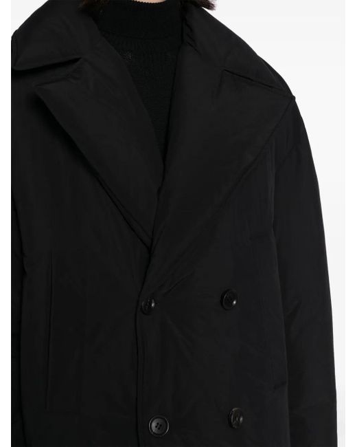 Juun.J Black Notched-Lapels Padded Jacket for men