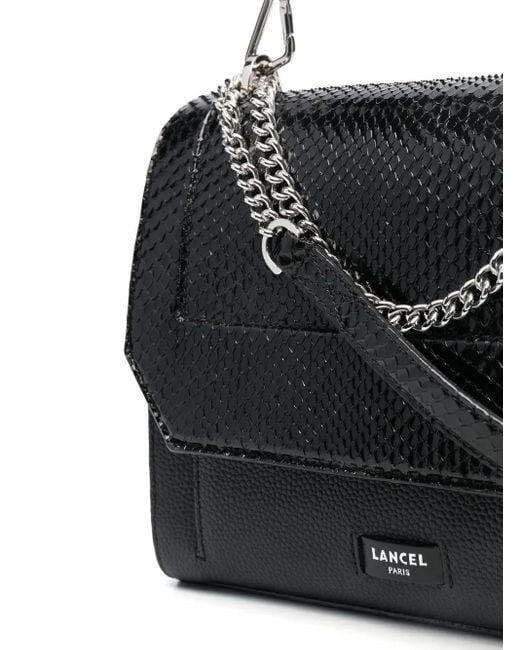 Lancel Black Medium Ninon De Flap Bag