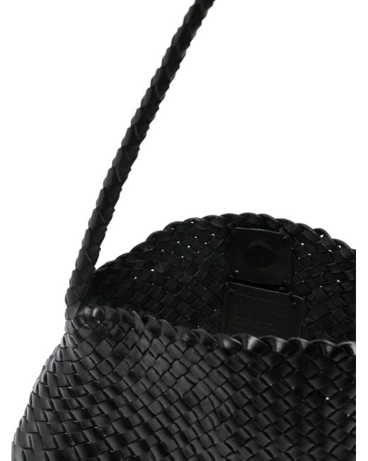 Dragon Diffusion Braided Leather Beach Bag in het Black