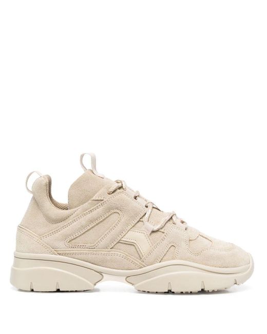 Isabel Marant Suede Low-top Sneakers in Natural | Lyst
