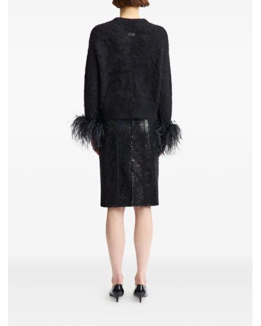 16Arlington Black Alena Cardigan Mit Federbesatz