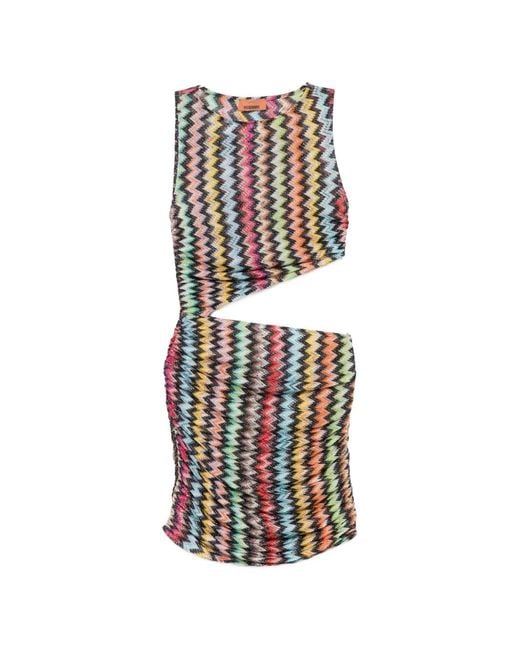 Missoni White Robe De Plage À Motif Zig-Zag