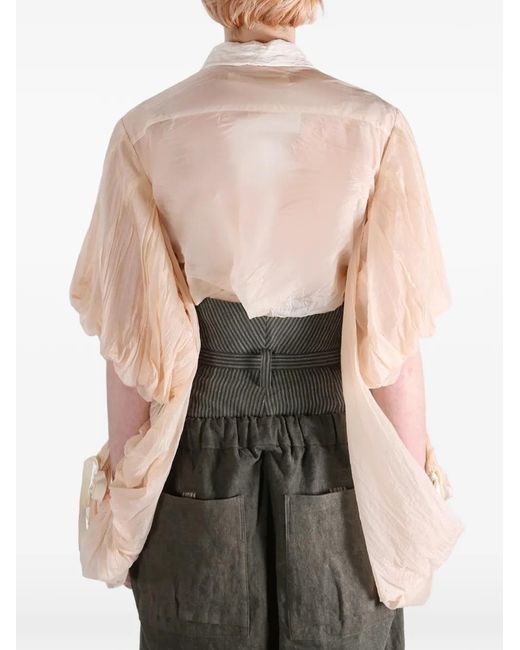 Comme des Garçons Pink Puff-Sleeve Blouse