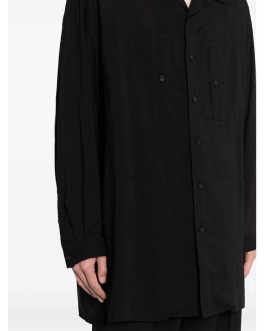 Yohji Yamamoto Hemd mit Kontrasteinsätzen in Black für Herren