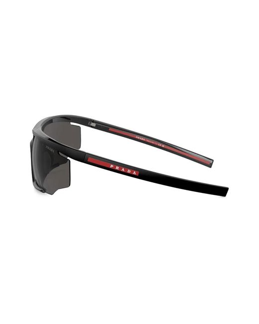 Prada Linea Rossa Black Oversize-Frame Sunglasses