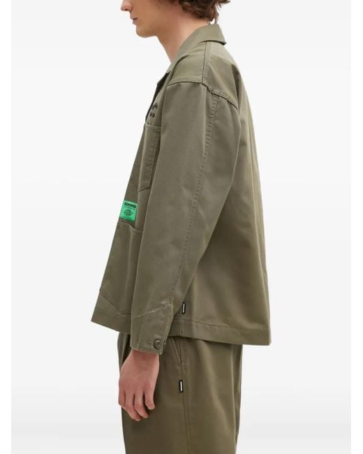 Neighborhood Green Embroidered-Logo Patch-Pocket Jacket for men
