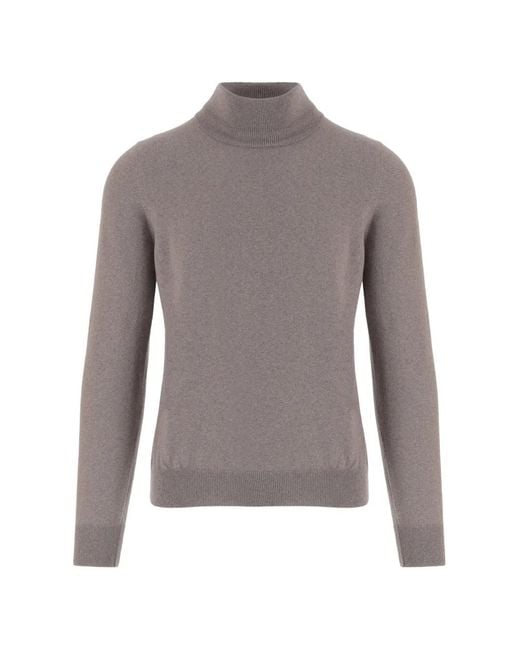 Tagliatore Gray High-Neck Wool Sweater for men