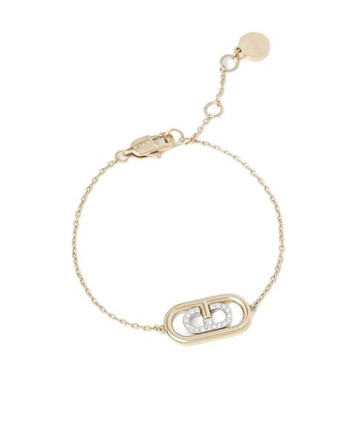 Furla White Ooh Crystal-Embellished Bracelet