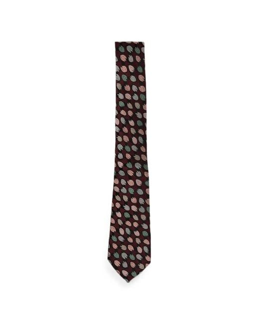 Yohji Yamamoto White Graphic-Pattern Derby Tie for men