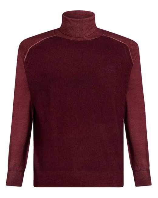 Pull À Col Roulé En Laine Avec Pegaso, Homme, Taille Etro pour homme en coloris Red