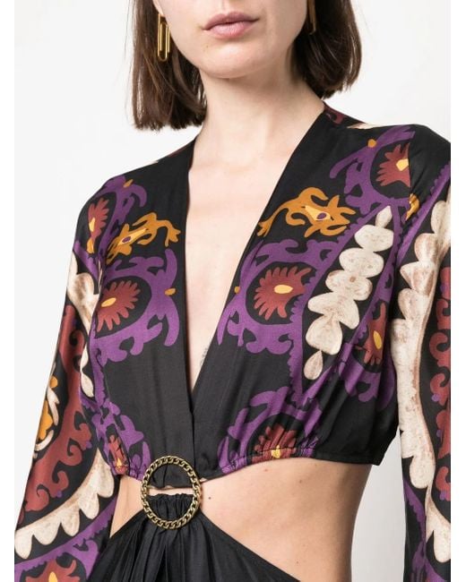 Robe Longue À Fleurs Ba&sh en coloris Black